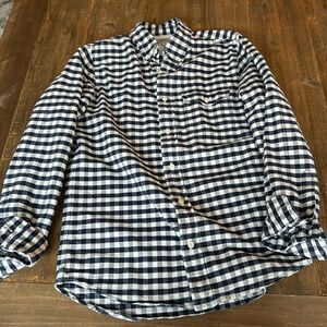 Jack Spade Navy and White plaid shirt jacket, flannel, light jacket, button down